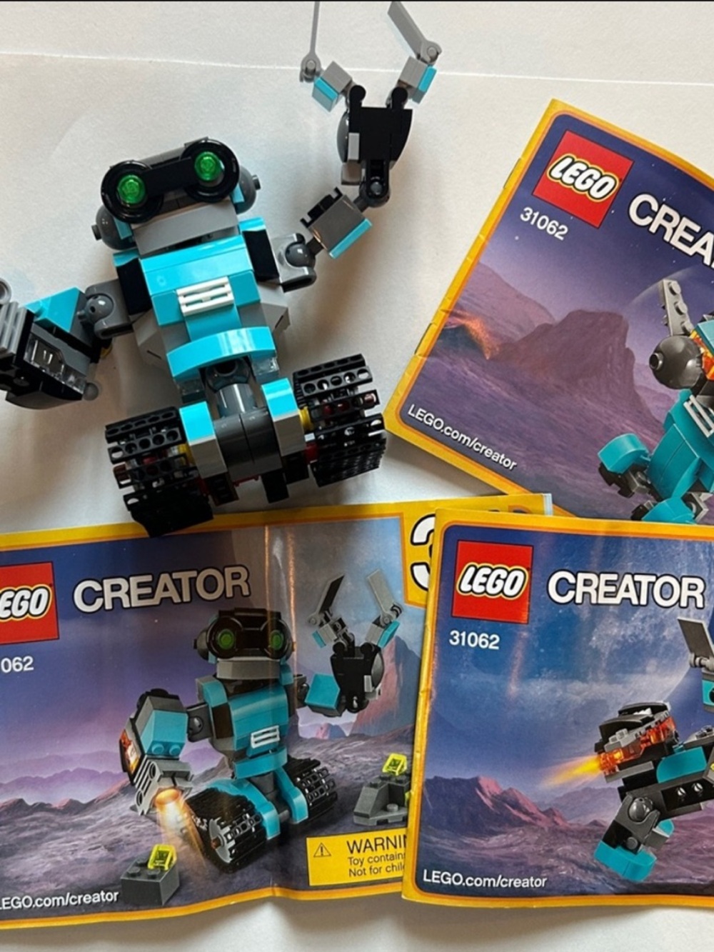 LEGO Creator 3-in-1 Robo Explorer Set #31062 Built set. No box.